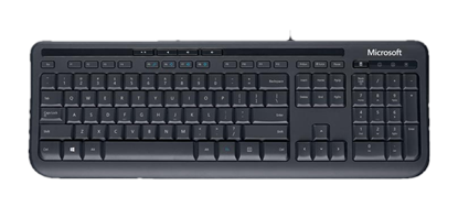 TECLADO MULTIMEDIA ALÁMBRICO MICROSOFT 600 USB NEGRO