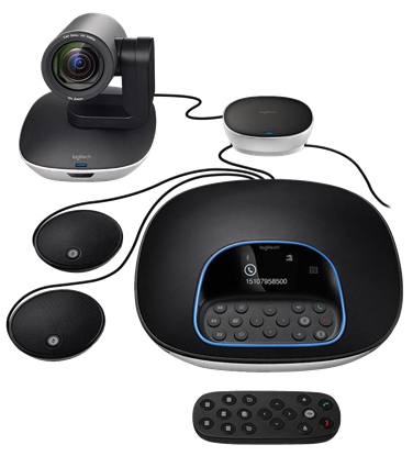 Sistema de videoconferencia Group Logitech full hd 1080p + micrófonos de expansión