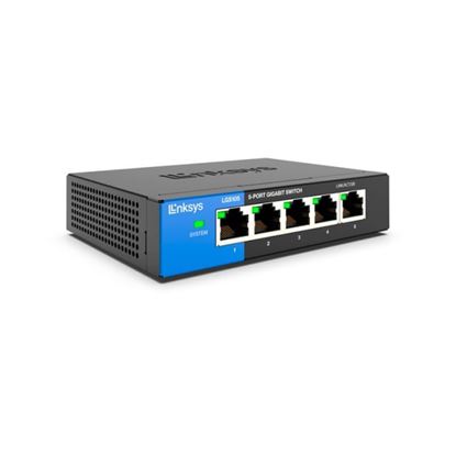 Switch LGS105 Linksys de mesa 5 puertos metalico