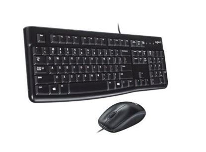 Combo Teclado y Mouse Logitech Alámbrico Mk120 USB