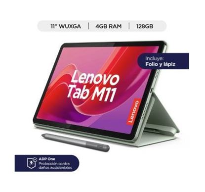 Tablet Lenovo 11" Pulgadas Tab M11 128GB WiFi Color Verde + Estuche y Lapiz