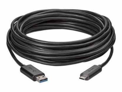 Cable USB Polycom de USB-C a USB-A 10 m. Color negro