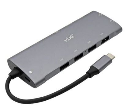 Estacion Docking XUE 11-1 USB-C a GIGABIT ETH+VGA+AUDIO 3.5MM