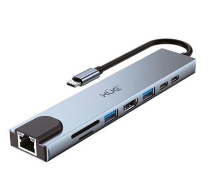 Estacion Docking XUE 8-1 Tipo-C 3.1 Gen1 a USB2.0