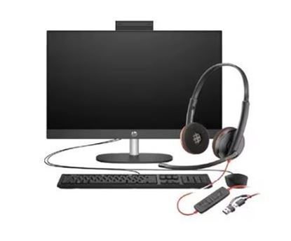 Combo HP ProOne 245 AIO AMD Ryzen 5 7520U + Headset Poly Blackwire 3220