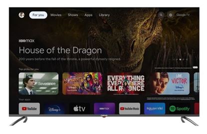 Televisor Smart TV 65” UHD 4K con Google TV Chromecast y Pantalla DLED