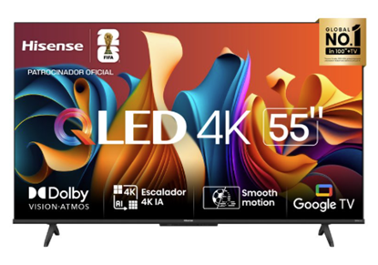 Televisor Hisense 55” QLED 4K UHD Smart TV con Google TV