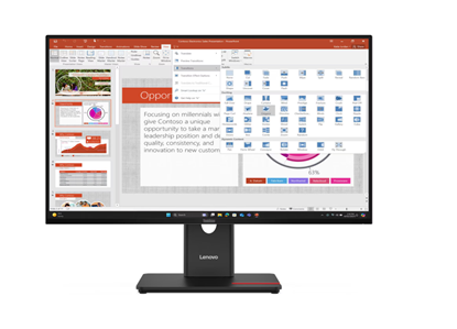 Monitor Lenovo 27" FHD IPS 120Hz con Hub USB y Soporte Ergonómico
