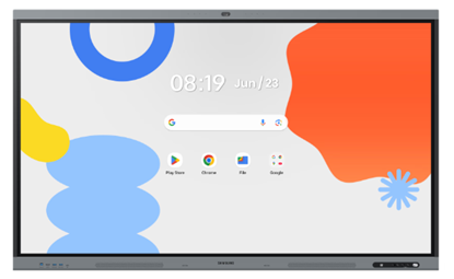 Pantalla Interactiva Samsung 75” 4K UHD Android 15 | Touch, WiFi 6, Cámara, 128GB