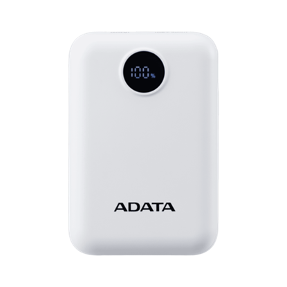 Power Bank C100 Blanca 10000mAh con Carga Rápida 20W USB-C y Pantalla LED